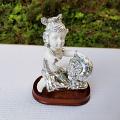 Kanha Baby Makhan Chor Murti w/ Silver Plating 6" Kanha Baby Makhan Chor Murti w/ Silver Plating 6"