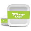 Three Leaf 9" Bagasse Square Plate, 500 Ct. (20 Packs Of 25) Three Leaf 9" Bagasse Square Plate, 500 Ct. (20 Packs Of 25)
