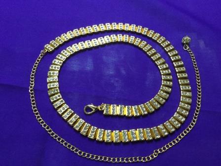 Stylish Traditional Design Golden Waist Belt (Kamarband) # 3