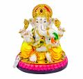 Beautiful n Colorful Fiber Medium Ganesh Statue - 7.25" # 57 Beautiful n Colorful Fiber Medium Ganesh Statue - 7.25" # 57