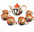 Set of Traditional Design Ceramic Cups & Jug #3