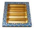 24 Pcs Fancy Sweets Boxes in Blue Golden Design W/ Window - 500 Gms 24 Pcs Fancy Sweets Boxes in Blue Golden Design W/ Window - 500 Gms