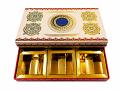 12 Pcs Traditional Decorative Empty Dry Fruit Boxes - 6 Compartment 12 Pcs Traditional Decorative Empty Dry Fruit Boxes - 6 Compartment