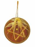 Decorative Red Bandhani Chhab w/Jholla(Net) (Size - 16") Decorative Red Bandhani Chhab w/Jholla(Net) (Size - 16")