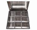 Large Stainless Steel Masala Dabba (Spice Box) w/ 9 Containers 13" Large Stainless Steel Masala Dabba (Spice Box) w/ 9 Containers 13"