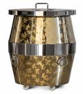 Medium Barrel Shape Charcoal Brass Tandoor (28 × 28 × 32 Inch)