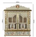 Meenakari Golden Home Pooja Mandir w/ Doors 25" L X 10" W X 27" H Meenakari Golden Home Pooja Mandir w/ Doors 25" L X 10" W X 27" H