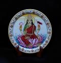 Marble Plate Lakshmi Photo on Lotus 9" w/ Stand Marble Plate Lakshmi Photo on Lotus 9" w/ Stand
