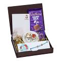 UtsaWe GIFT HAMPER - Elegant Blue Bead Rakhi With White Flower UtsaWe GIFT HAMPER - Elegant Blue Bead Rakhi With White Flower