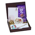 UtsaWe GIFT HAMPER - Elegant Rakhi With Golden Leaves