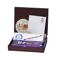 UtsaWe GIFT HAMPER  -  Beautiful Silver Wishing Tree Rakhi | Designer Rakhi