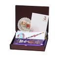 UtsaWe GIFT HAMPER  - Beautiful Pink Gem Rakhi With Beads | Designer Gift