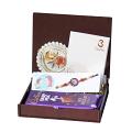 UtsaWe GIFT HAMPER  - Colorful Rajwadi Rakhi With Beautiful Beads