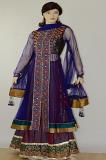 Ink Blue Multi Color Net Lehenga Choli w/ Dupatta