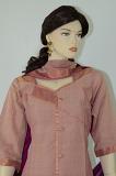 Onion Pink & Magenta Cotton Readymade Churidar Kameez