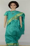 Aqua Green Art Silk Readymade saree w/ Blouse
