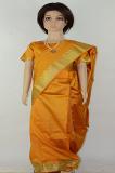 Yellow Art Silk Readymade saree w/ Blouse