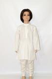 White Cotton Readymade Kurta Pajama - 1 to 10 Year Boys