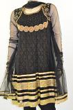 Sequins  work Black & gold Net Readymade Churidar Suit