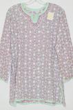 Light Teal Green Lavender All Over Jaal Chikan Kurti Size 38/40