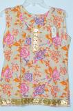 Cream & Multi Colour Short Cotton Kurti Size 36/38 Cream & Multi Colour Short Cotton Kurti Size 36/38