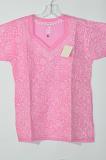 Pink Chikan Work Cotton Short Kurti Size 34/36