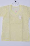 Light Yellow Chikan Work Cotton Short Kurti Size 36/38