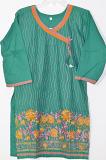 Green Embroidery Cotton Kurti Size 34/36