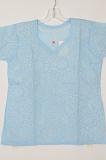 Light Blue Chikan Work Cotton Short Kurti Size 34/36 Light Blue Chikan Work Cotton Short Kurti Size 34/36