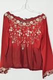 Dark Maroon Crepe Party Wear Kurti Size 40/42