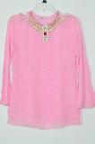 Pink Chiffon Kurti w/ Self Print Size 36/38 Pink Chiffon Kurti w/ Self Print Size 36/38