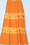 Orange Voil Crushed Skirt Size 32 Or Smaller