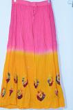 Pink Yellow Voil Crushed Skirt Size 32 Or Smaller