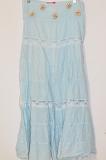 Light Blue Voil Crushed Skirt With Shells Size 30