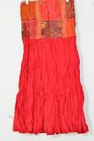 Multi Color Red Voil Crushed Skirt Size 28