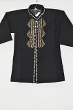Black Sherwani w/ Thread Work, Stole & Pants Infant Size 6 to 12 Months Black Sherwani w/ Thread Work, Stole & Pants Infant Size 6 to 12 Months