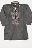 Ash Color Comfortable Cotton Kurta w/ Churidar Pants