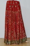 Red Georgette Lehanga w/ Stiched Blouse Side Adjustable Tie & Stole