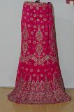 Pink Georgette Lehanga Unstiched Blouse w/ Inner Lining Stain & Stole
