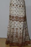 Half White Chanderi Silk Fish Cut Lehanga w/ Blouse & Stole Half White Chanderi Silk Fish Cut Lehanga w/ Blouse & Stole