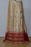 Beige Khadi Silk Bridal Lehanga w/ Blouse & Stole Beige Khadi Silk Bridal Lehanga w/ Blouse & Stole