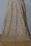Cream Cotton Benara Silk Lehanga w/ Blouse & Stole Cream Cotton Benara Silk Lehanga w/ Blouse & Stole