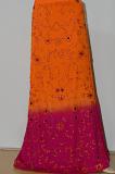 Orange & Pink Crepe Lehanga w/ Blouse & Stole