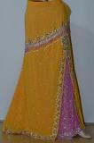 Yellow & Pink Georgette Lehanga w/  Blouse & Stole