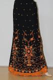 Orange & Black Chiffon Lehanga w/ Choli & Stole