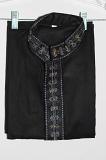 Black Color Cotton Kurta Pajama w/ Churidar Pants