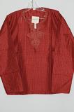 Red Color Polyster Short Kurta w/ Full Sleeves S/2XL