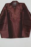 Maroon Color Polyster Short Kurta w/ Full Sleeves 38 & 46