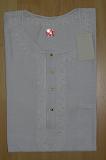 White Color Cotton Short Kurta w/ Full Sleeves XL/44