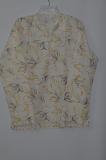 Cream Cotton Short Ladies Kurta Tunic w/  Full Sleeves